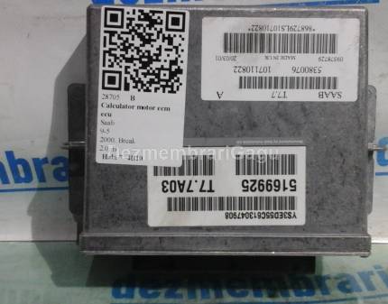 Calculator motor ecm ecu Saab 9-5, 2.0 Benzina, caroserie Break